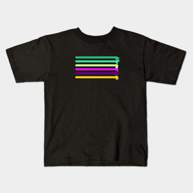 straight line Kids T-Shirt by ensa streetwear